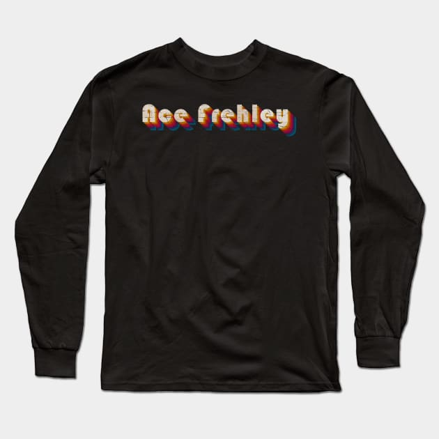 retro vintage Ace Frehley Long Sleeve T-Shirt by TulenTelan
